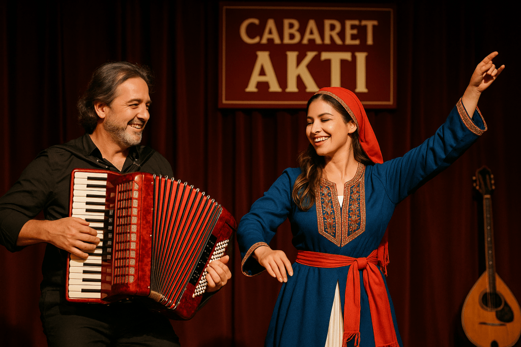 Cabaret musique et danse grecque disponible à la programmation à Bruxelles